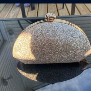 Gold Glitter Clutch